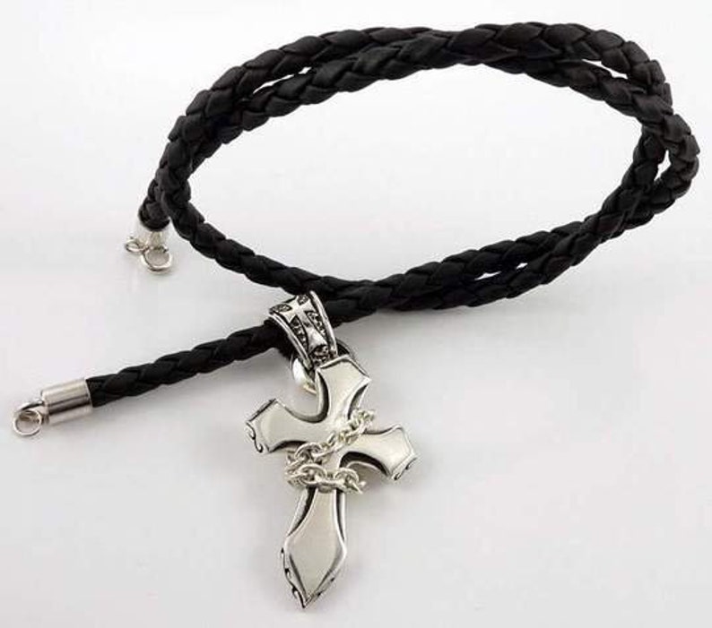 Mens Cross Necklace Cross Necklace Gold Cross Necklace Men Etsy