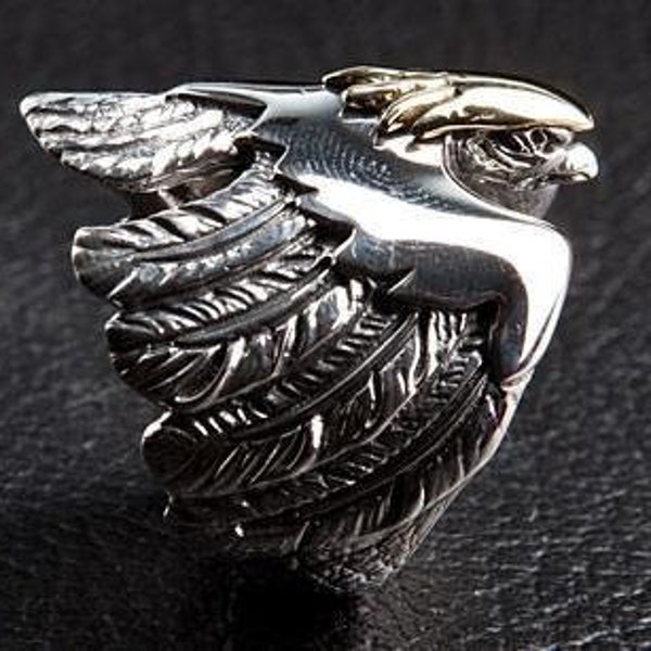 Silver Bird Ring, Silver Eagle Ring, Hawk Ring, 925 Sterling Silver Ring by SterlingMalee