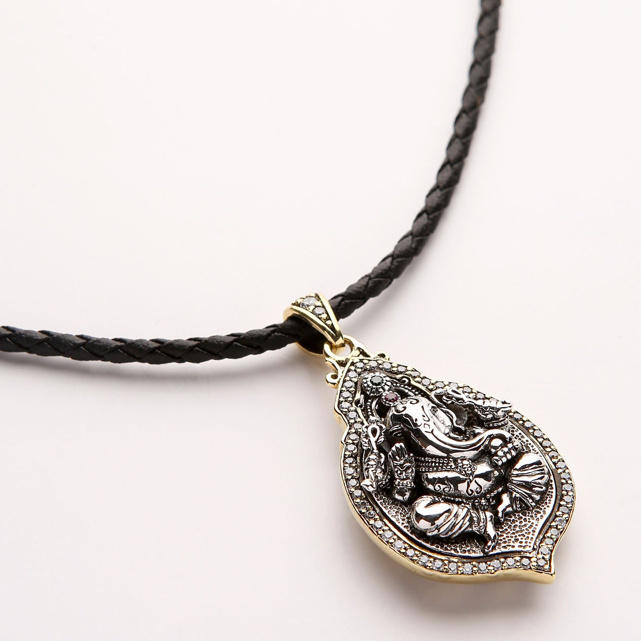 Ganesh Pendant Ganesha Pendant Necklace Sterling Silver Etsy