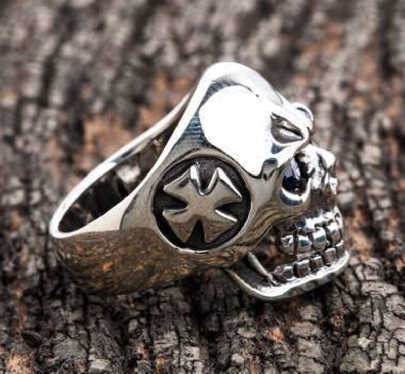 Silver Men's Ring Sterling Silver Blue Sapphire Men's Etsy