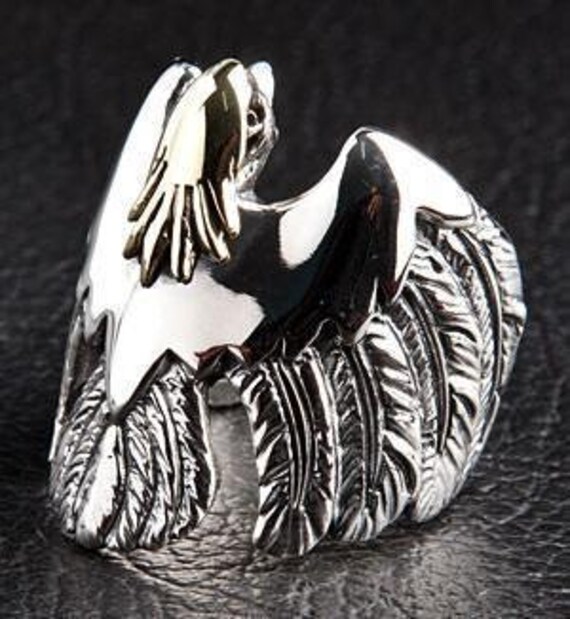 Sterling Silver Eagle Ring for Women Large 1 1/4 inch Sterling Silver Eagle Ring for Women Large 1 1/4 inch
