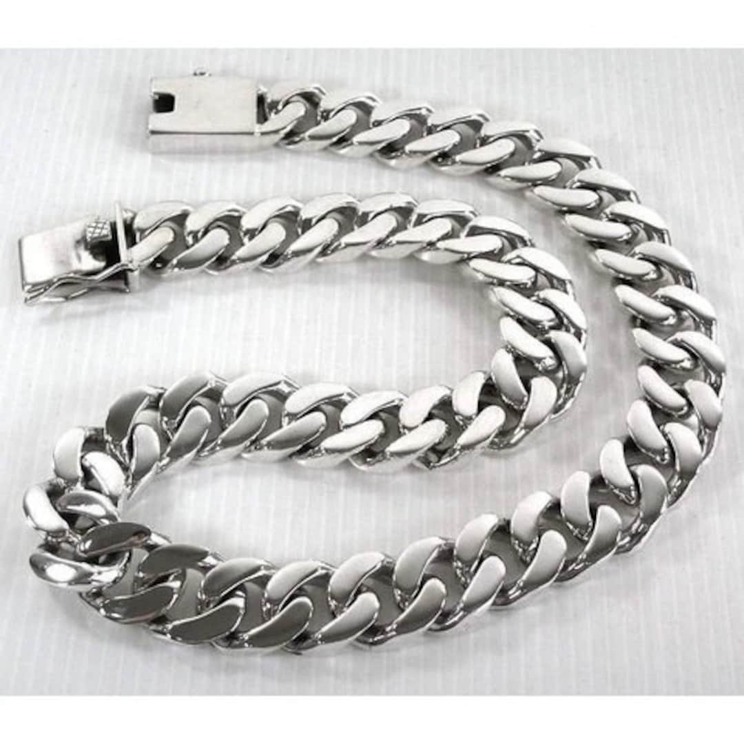 925 Sterling Silver Curb Wallet Chain