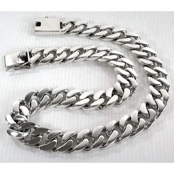 Sterling Silver Cuban Chain Necklace Cuban Link Men's - Etsy