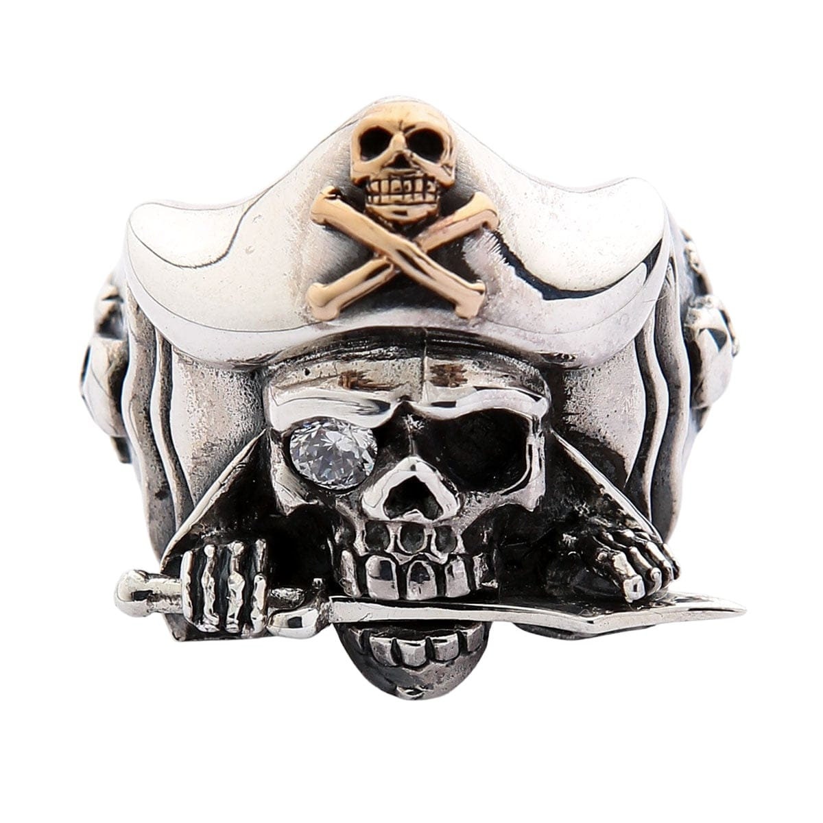 Skull and Crossbones Ring - Bill Wall Leather Inc.