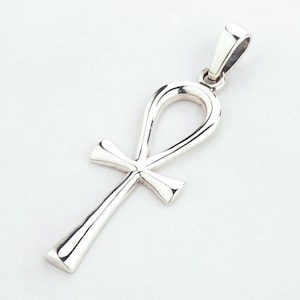 Silver Ankh Pendant Necklace by SterlingMalee