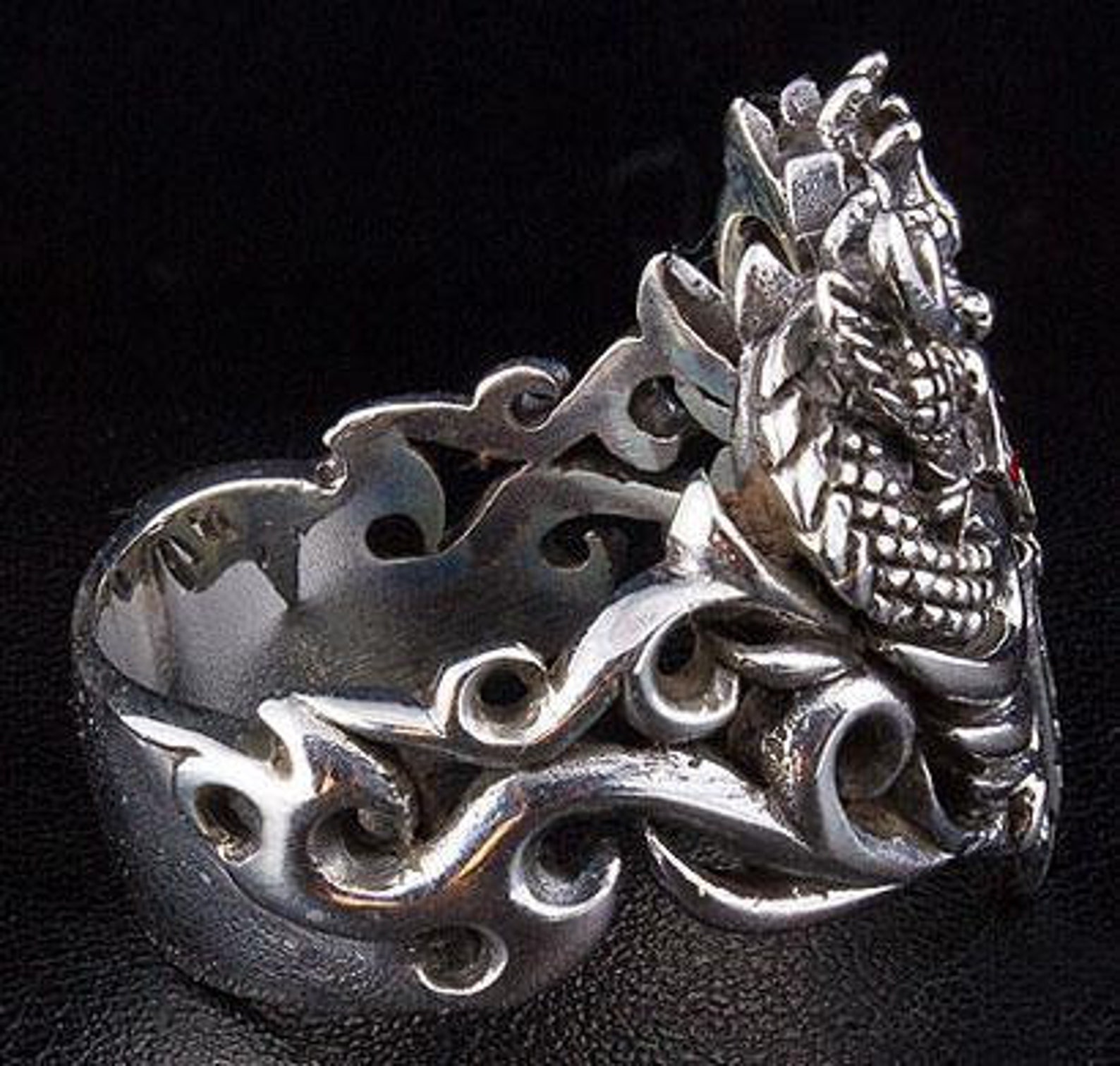 Silver Dragon Ring Medieval Ring Gothic Ring Men's | Etsy