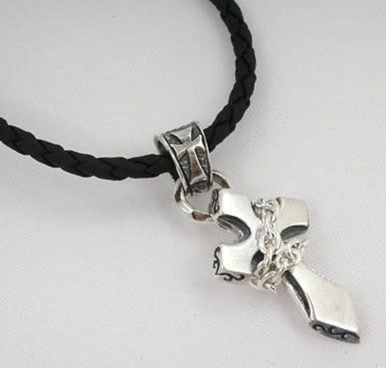 cross charm mens pendant by SterlingMalee men cross necklace cross necklace cross pendant mens cross necklace mens necklace