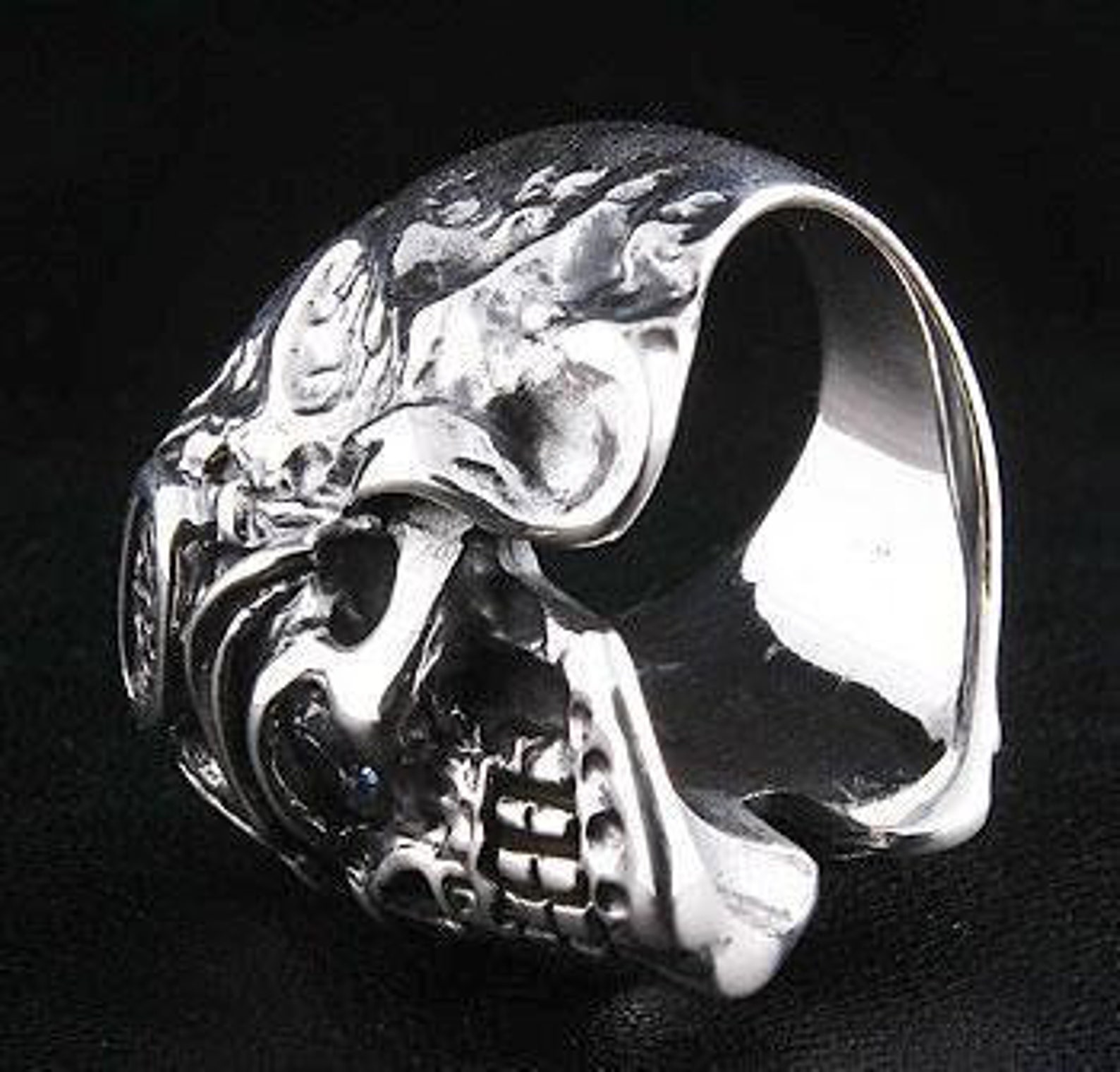 WW2 Axis Aviator Ring Pilot Skull Ring Diamond Men's Etsy