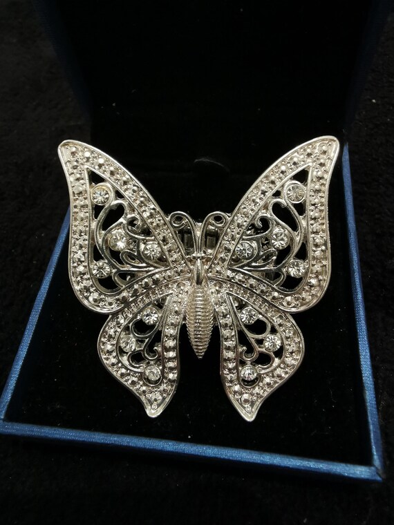 Schmetterling Ring Statement Großer Ring Silber F… - image 1