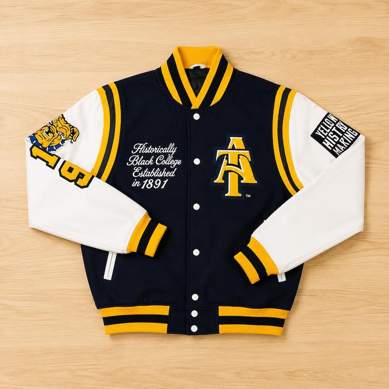 North Carolina A&T Aggie Pride Varsity Jacket – HBCU Letterman Bomber 1891