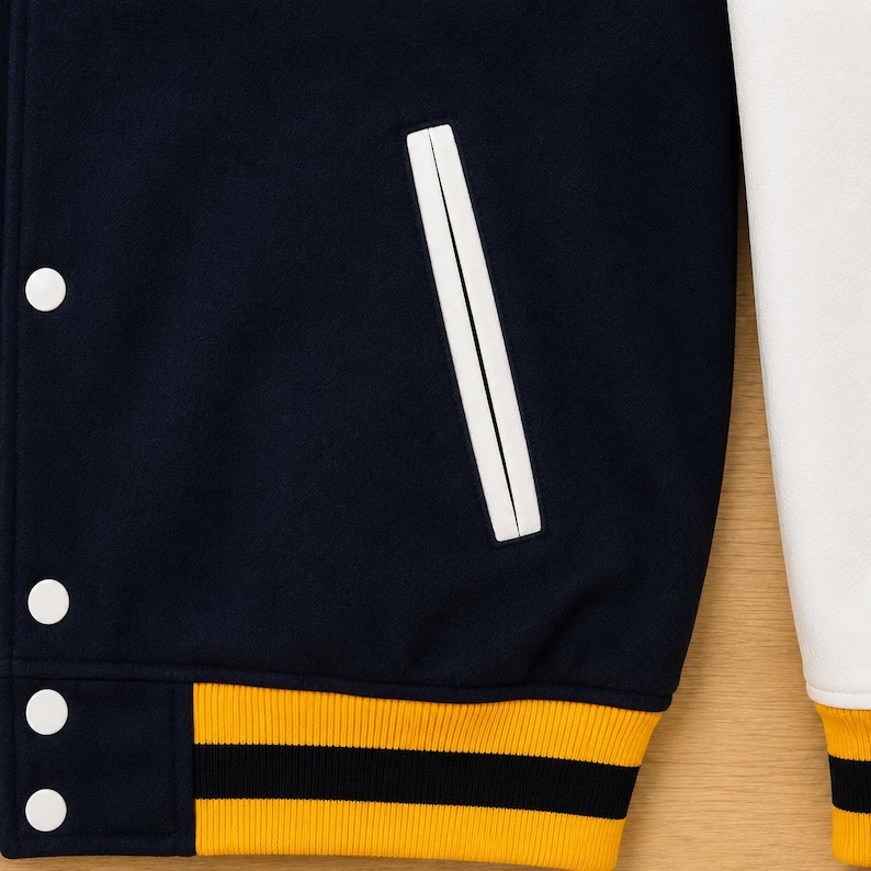 HBCU Varsity Jacket Navy & Yellow Letterman Jacket | Aggie Pride College Jacket | Custom Embroidered Bomber Jacket | Unisex Streetwear