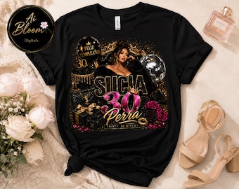 Sucia 30 Perra PNG Design | Glam Latina Birthday Digital Download (300 DPI)