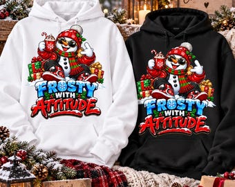 Frosty With Attitude Snowman Png, Funny Christmas Design (Png Digital Download)