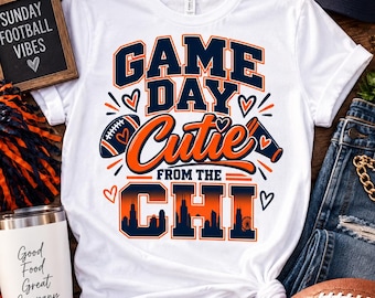 Game Day Cutie From the Chi Football Mom PNG (Digital Download)