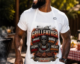 The Grillfather BBQ PNG Design | Smoke Master Dad Shirt PNG