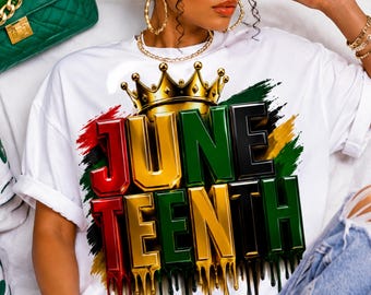 4 Juneteenth PDF / Diseño de corona de excelencia negra / Camiseta del Día de la Libertad PNG / Sublimación del orgullo de la melanina