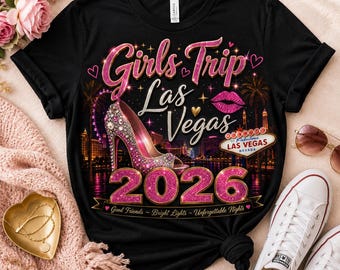 Vegas Girls Trip 2026 PNG, Bachelorette Matching Shirt Design (Digital Download)