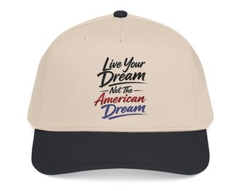 Embroidered Baseball Cap, Live Your Dream Streetwear Snapback, Motivational Trucker Hat