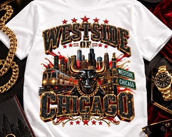 Westside Chicago Bull Skyline Shirt Graphic (PNG Digital Download)