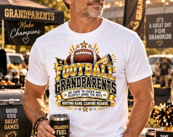 Football Grandparents Game Day Grandma Grandpa Sublimation Instant Download PNG