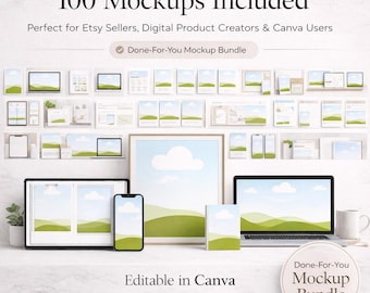 Canva Mockup Bundle | Drag and Drop Etsy Listing Templates (Digital Download)