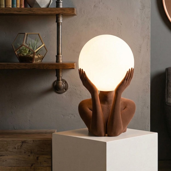Serenity Sculptural Art Lamp, Modern Decor, Bedside Lamp, Unique Light