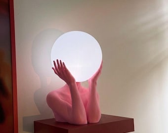 Serenity Sculptural Art Lamp, Modern Decor, Bedside Lamp, Unique Light