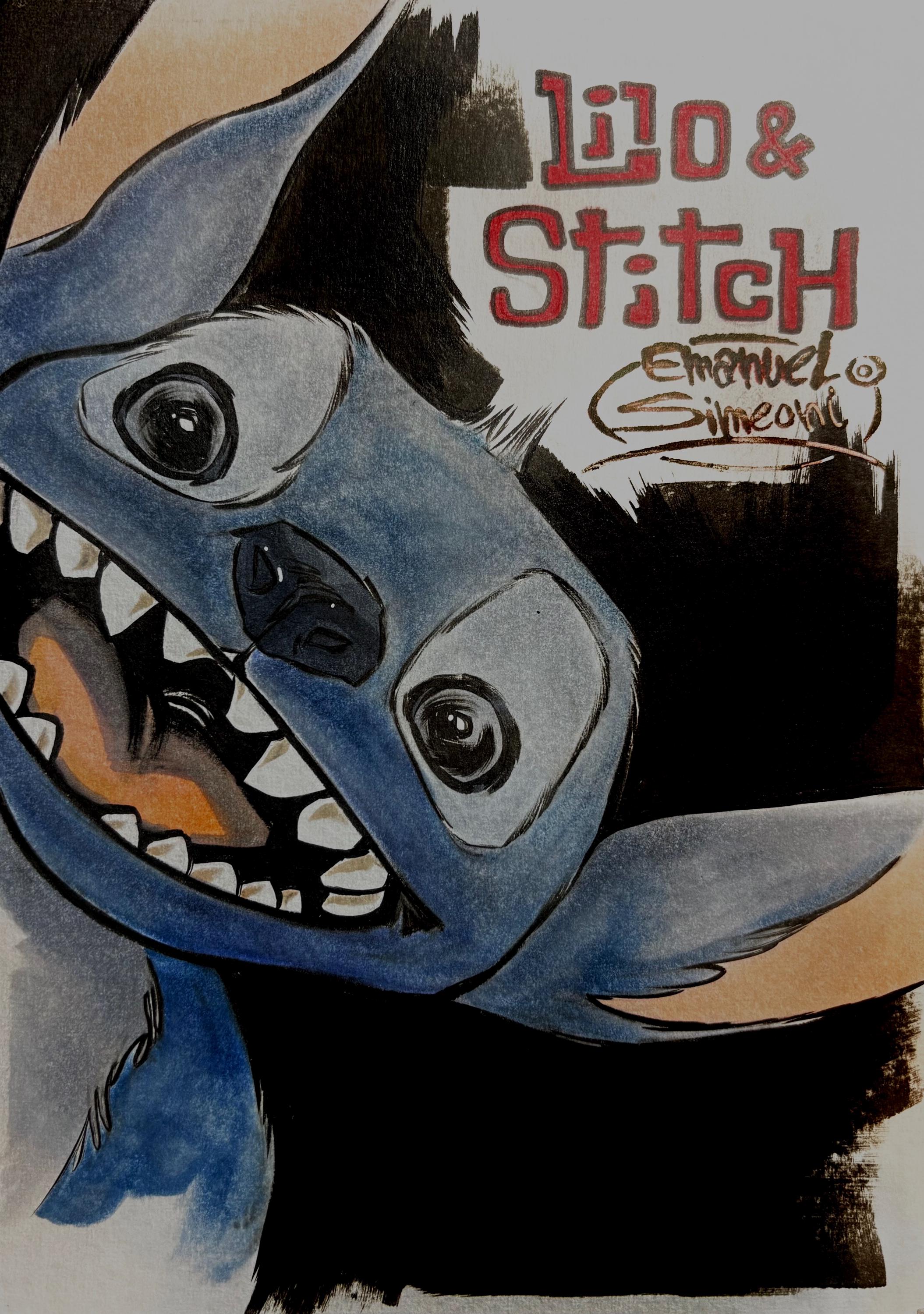 Lilo and Stitch Drawing Original - Etsy