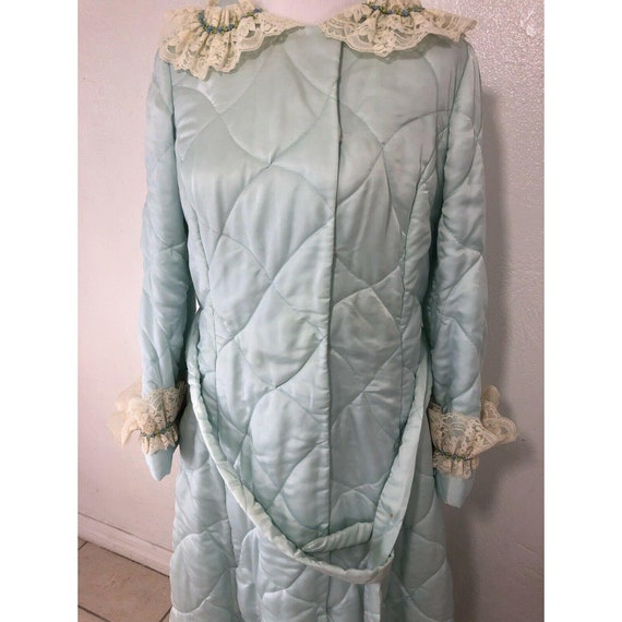 Rare Eleanor Beard Quilted Satin Robe Size Small … - image 6