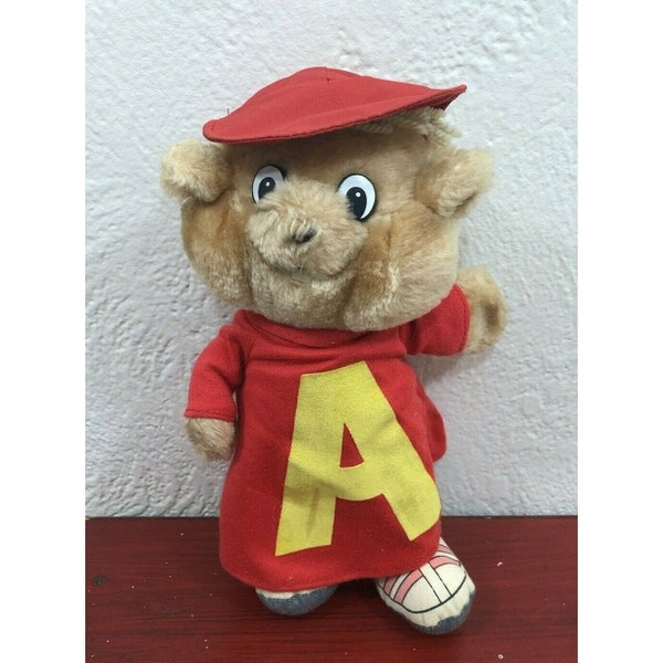 1983 Alvin Chipmunk Doll Plush Toy 10" CBS Toys Cartoon Character