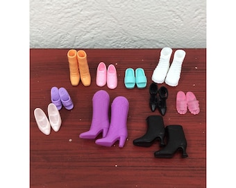 Barbie Shoe Lot 10 Pairs Vtg 90s-2000s Boots Heels Sandals Tennis