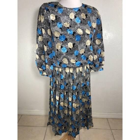 Shelly Michaels Size 10 Dress Modest Pleated Blou… - image 1