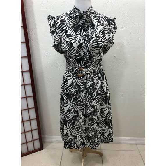 Nancy Greer Dress Size S/M Semi-Sheer Cap Sleeve … - image 1