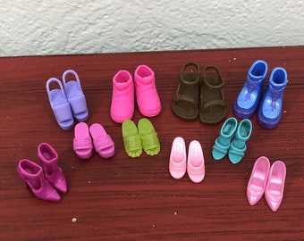 Barbie Shoe Lot 10 Pairs 80's 90s Y2K Boots Heels Sandals Ken Open Closed Toe