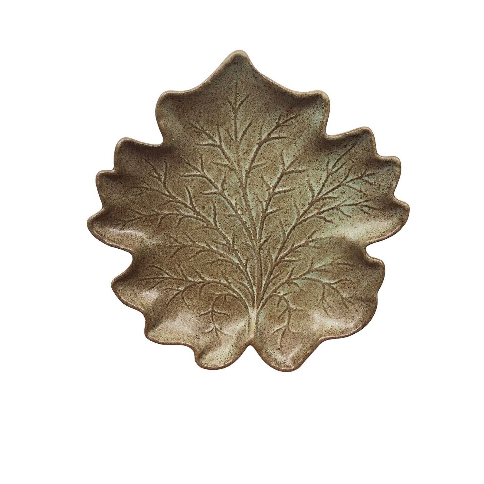 Royal Haeger 851 Made in USA 10" Leaf Platter Plate Fall Decor Serving