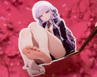 Adesivo Kyouko / Danganronpa: Trigger Happy Havoc / Ragazza anime Waifu carina con belle gambe / Adesivo fustellato in vinile opaco impermeabile