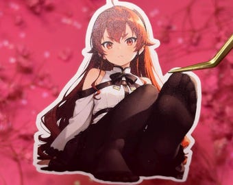 Adesivo Eris / Mushoku Tensei / Ragazza anime Waifu carina con gambe bellissime / Piedi stupendi / Adesivo fustellato in vinile opaco impermeabile