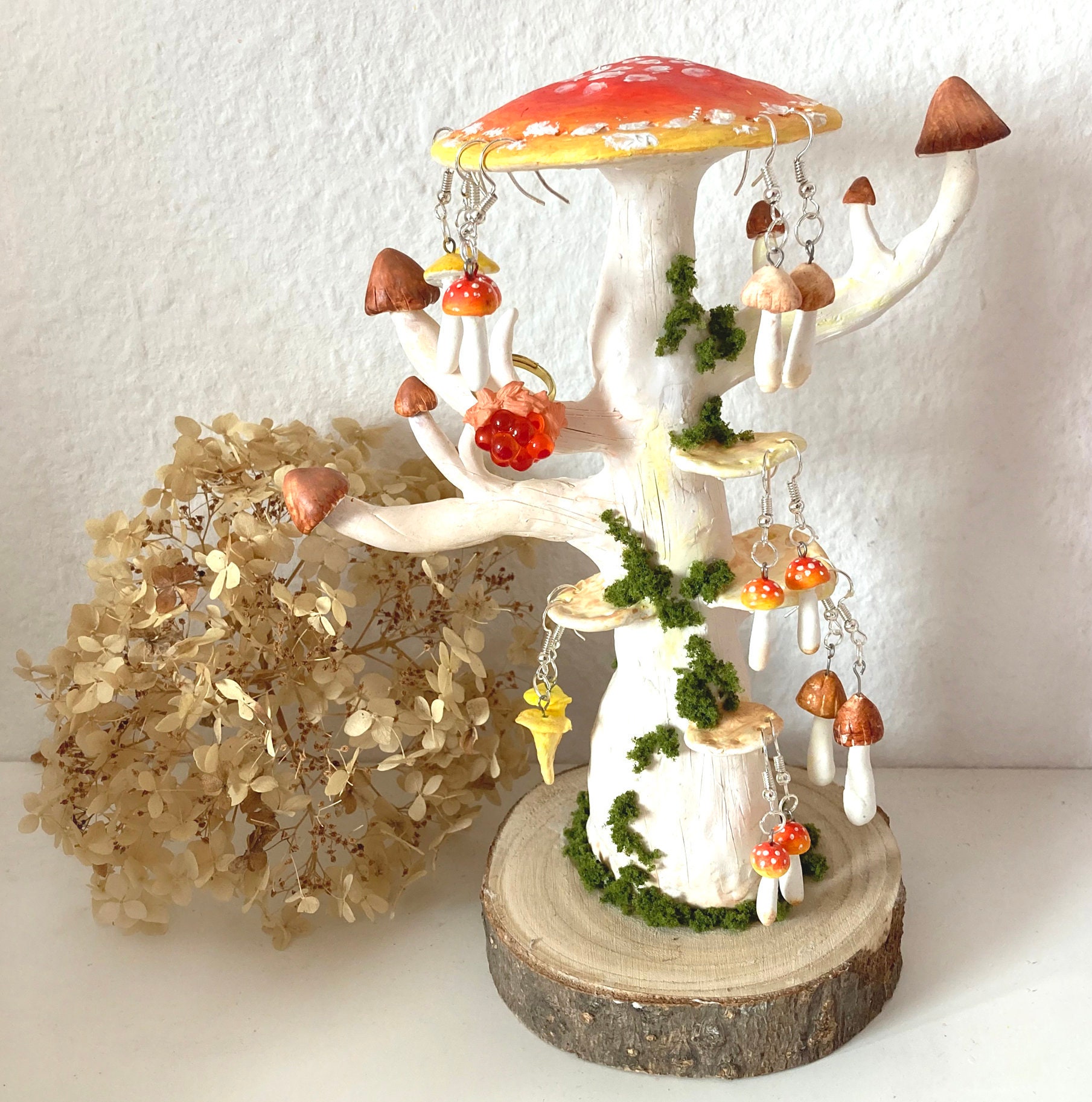 Mushroom Clay Bead Strands
