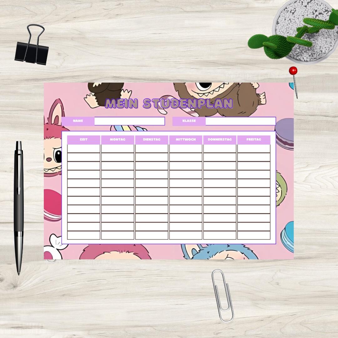 Printable Timetable With Name, Timetable Download, A4 Timetable ...