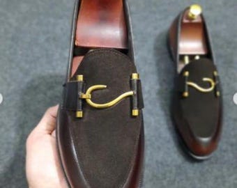 Handmade Leather Loafers | Metallic Hook Buckle