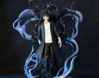 Solo Leveling Diorama | Handbemalte Sung Jin-Woo & Beru Resin Figur
