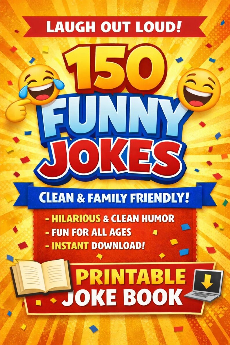 Printable Humor 150 Funny Clean Jokes Printable Joke Book (instant Download) - Etsy Canada