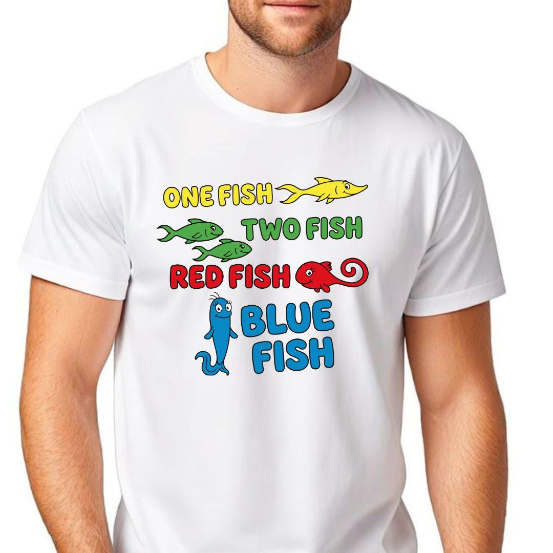 One Fish Two Fish Svg Png, Red Fish Blue Fish Svg Png, Fishs, Read ...