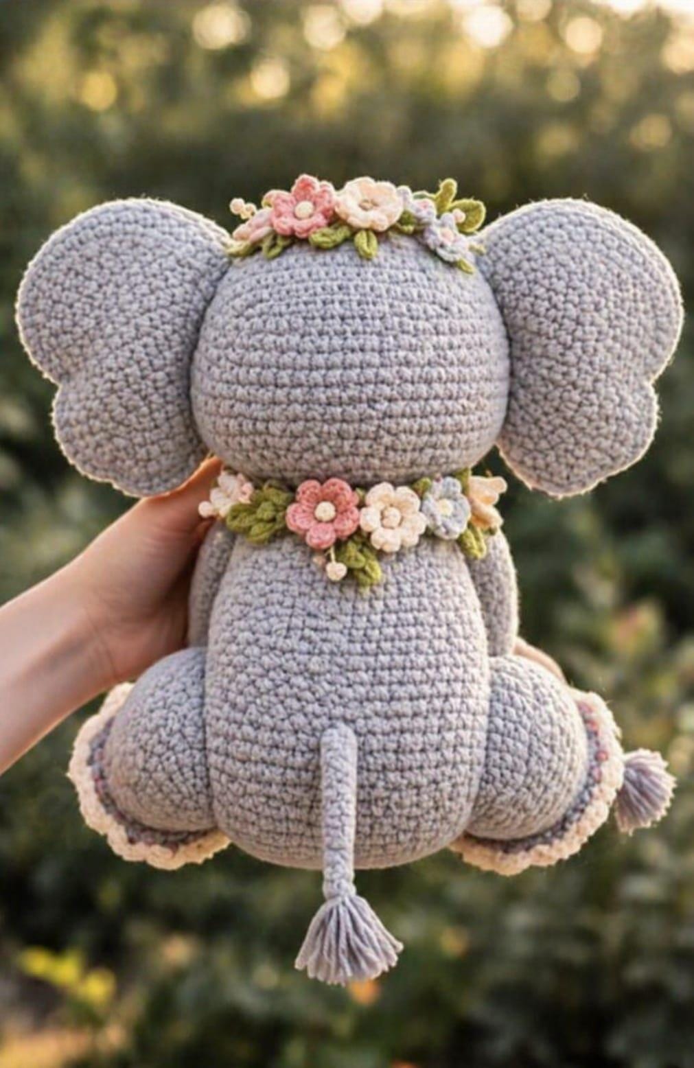 Crochet Elephant Amigurumi Pattern | Sitting Safari Plush Toy PDF - Etsy