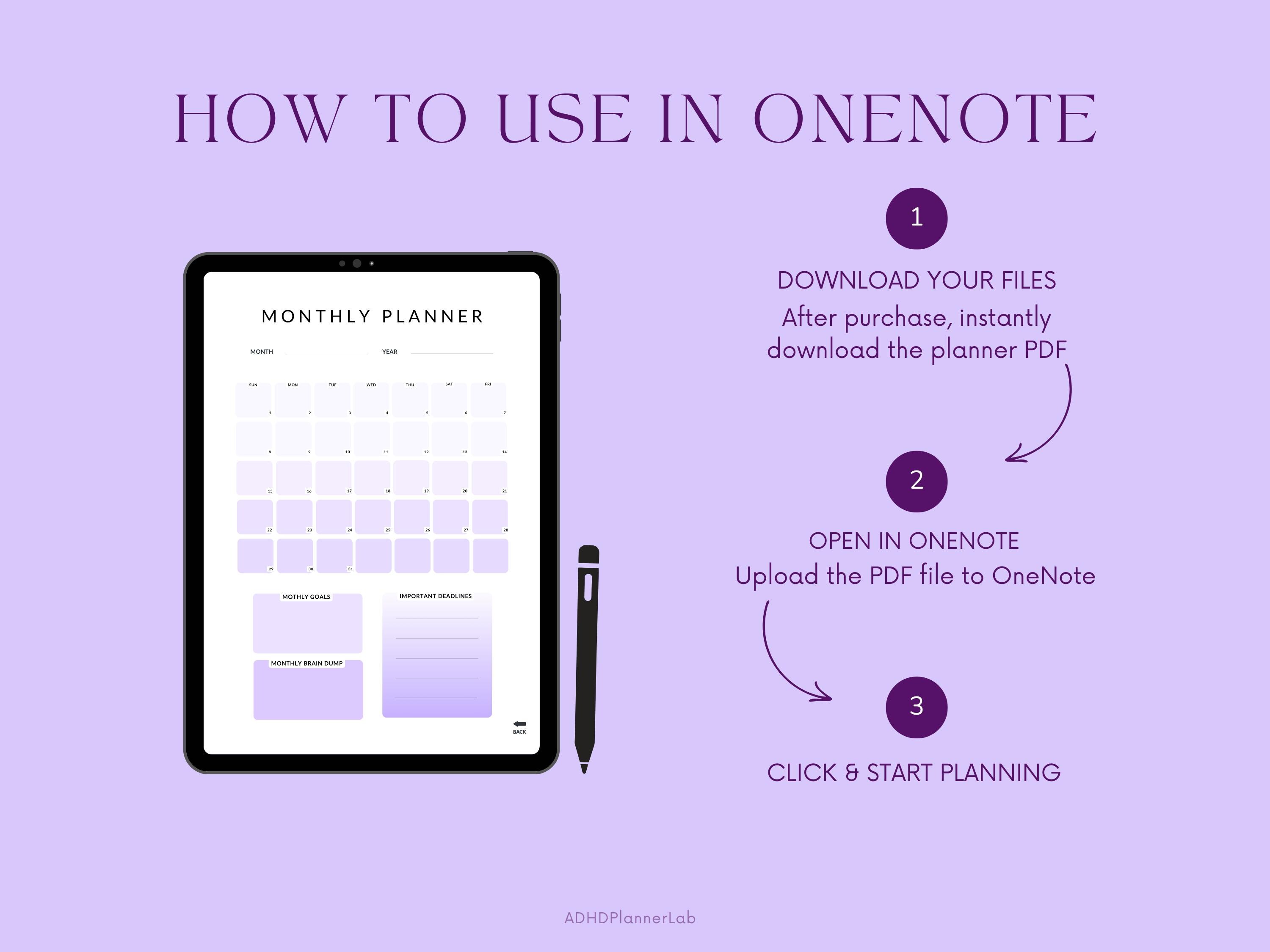 Fun Onenote Progress Tracker 2026 ADHD Planner for Onenote | Focus & Habit Tracker (digital Download ...