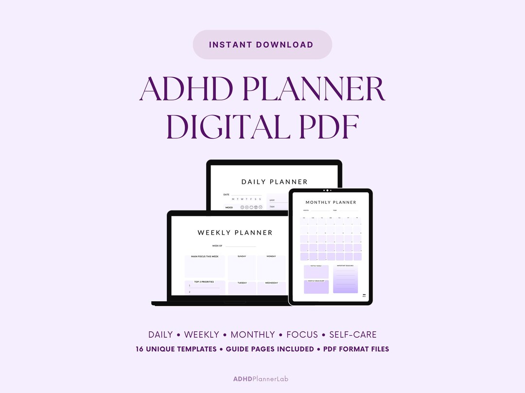 Kids ADHD Planner for Focus and Routine | Daily Schedule, Goal Setting ...
