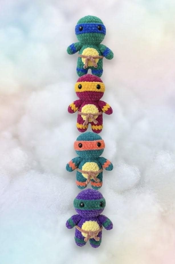 30 Ninja Turtle Crochet Patterns to Stitch for Fans, Gifts, and Playtime 19 TMNT Plush DIY Pattern
