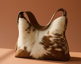 Handmade Cowhide & Leather Shoulder Bag – Western Crossbody Tote Purse | Genuine Hair on Hide Handbag for Women