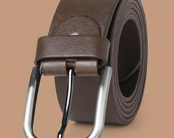 Creative Leather Brown Belt | Handmade Genuine Leather Casual & Formal Belt for Men | Men's Classic Leather Belt | Premium Leather Belt