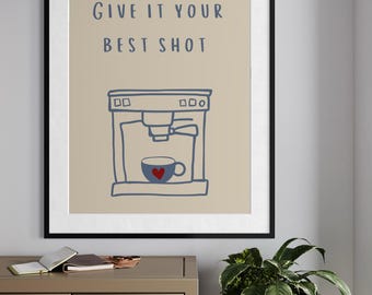 Inspirational Coffee Station Art | Minimalist Gallery Wall Print (Digital Download)
